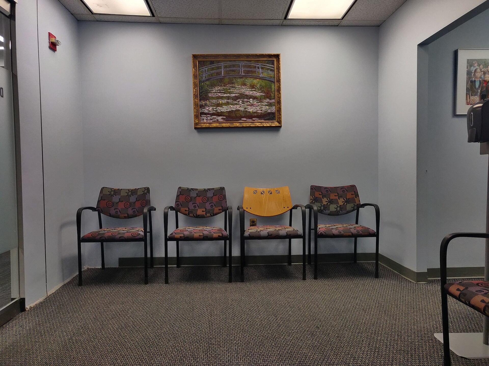 Sala de espera de un consultorio
